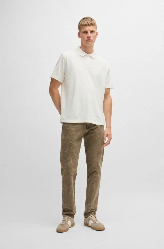 Polo majica Boss za moške, bela