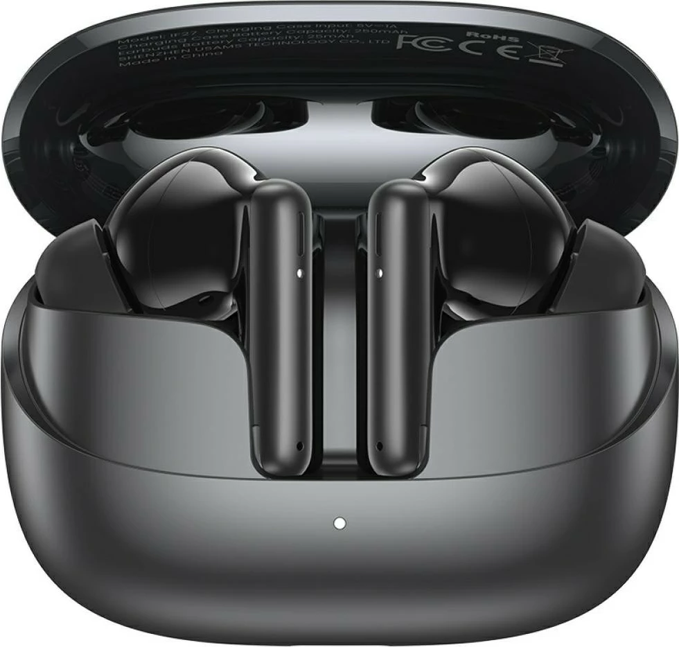 Brezžične TWS slušalke z ANC, Bluetooth 5.3, do 20 h s polnilno škatlico, USB-C, črne USAMS IF27