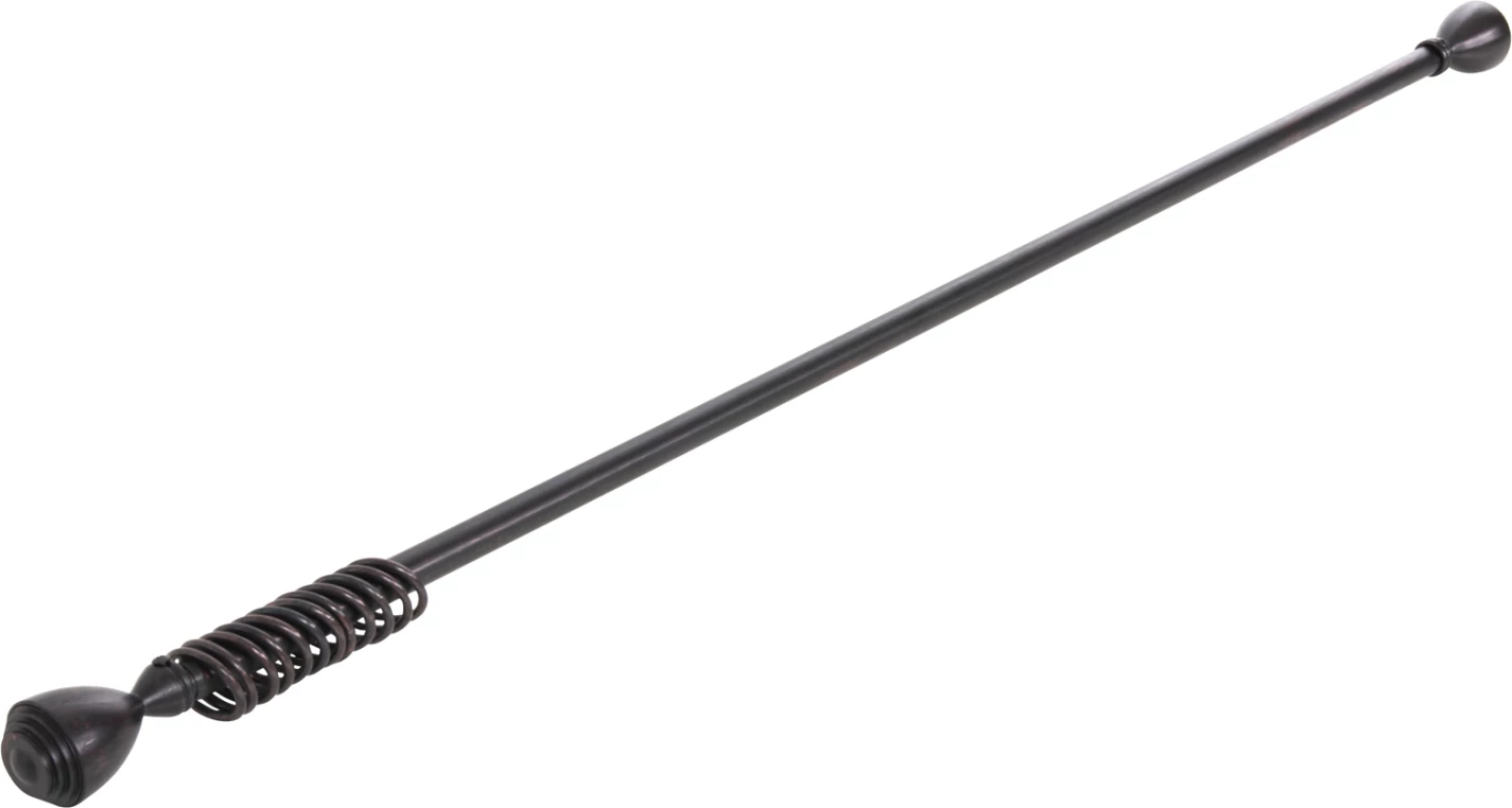 Kovinska zavesna palica FH11280.03 zložljiva v črno-rdeči barvi s koničastimi konci 110-210 cm