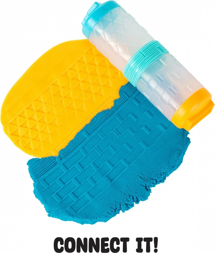 Komplet kinetičnega peska, Wonder Factory Never Dry Sand Mega Bag MGA 544913-EUC/553281, 2 lbs, 3+, oranžna/rdeča