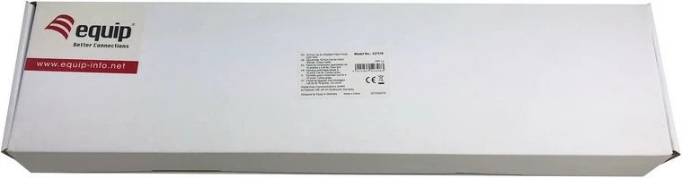 Patch panel EQUIP 327316, 16 vrat, Cat5e, 1U, za rack, siva