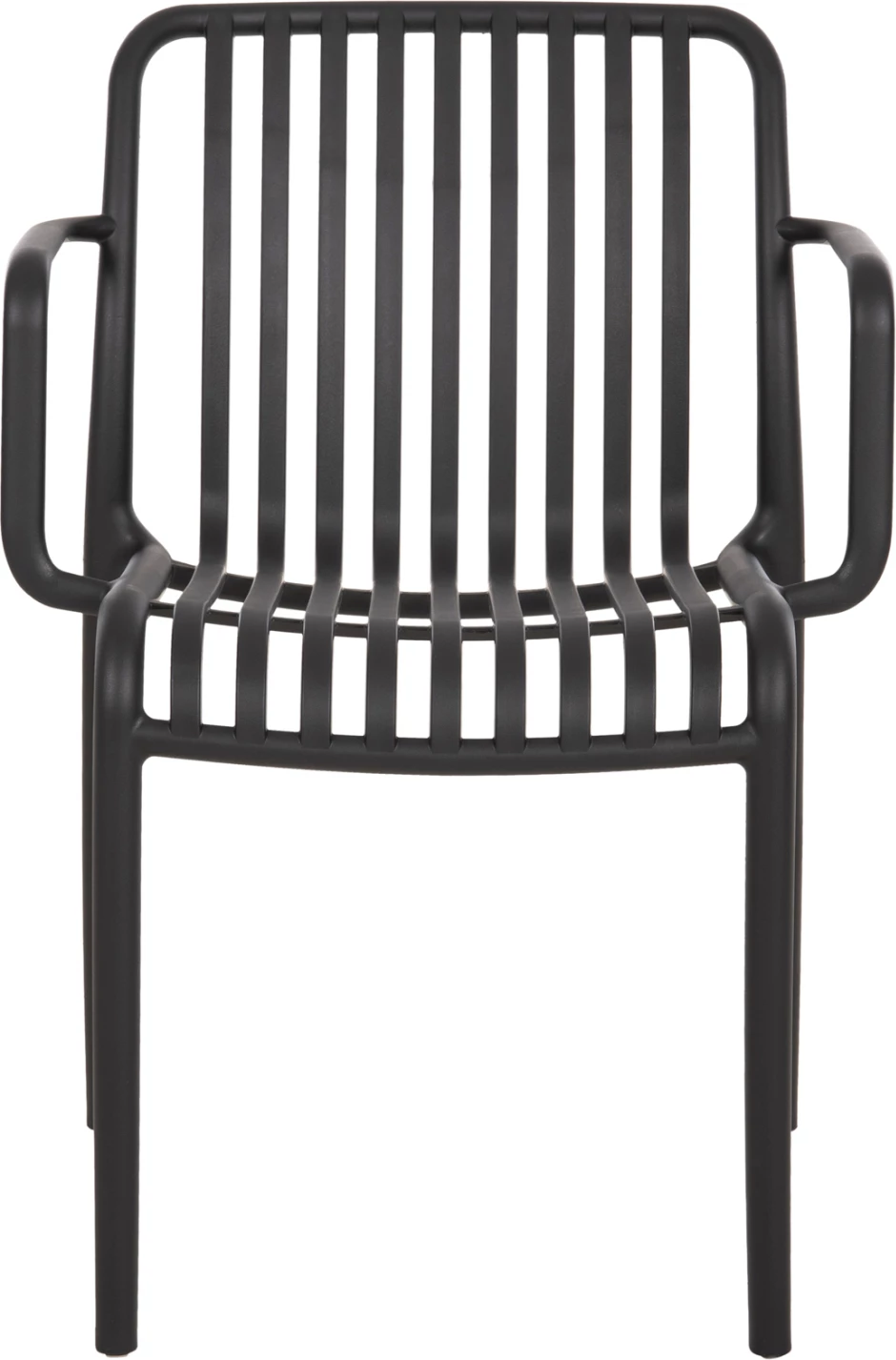 Vrtni naslanjač CONVEE FH6105.02 iz polipropilena v črni barvi 55x56x79H cm
