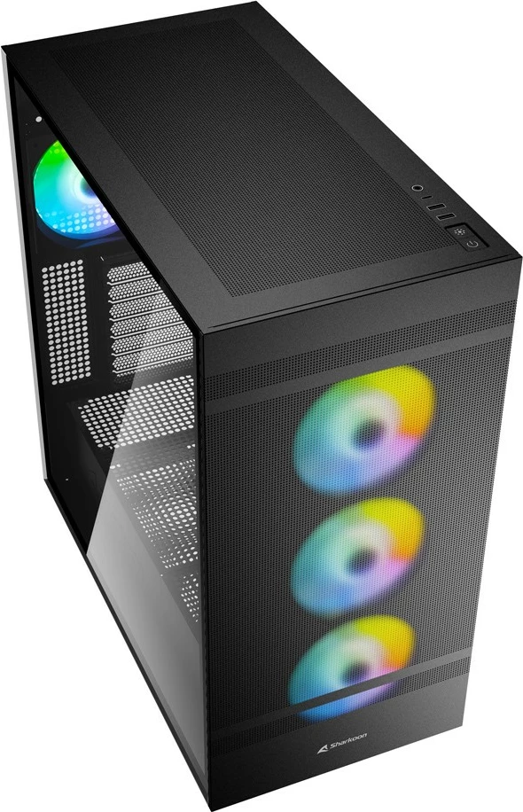 Ohišje Sharkoon Rebel C50 RGB, Full Tower, črno, kaljeno steklo, RGB