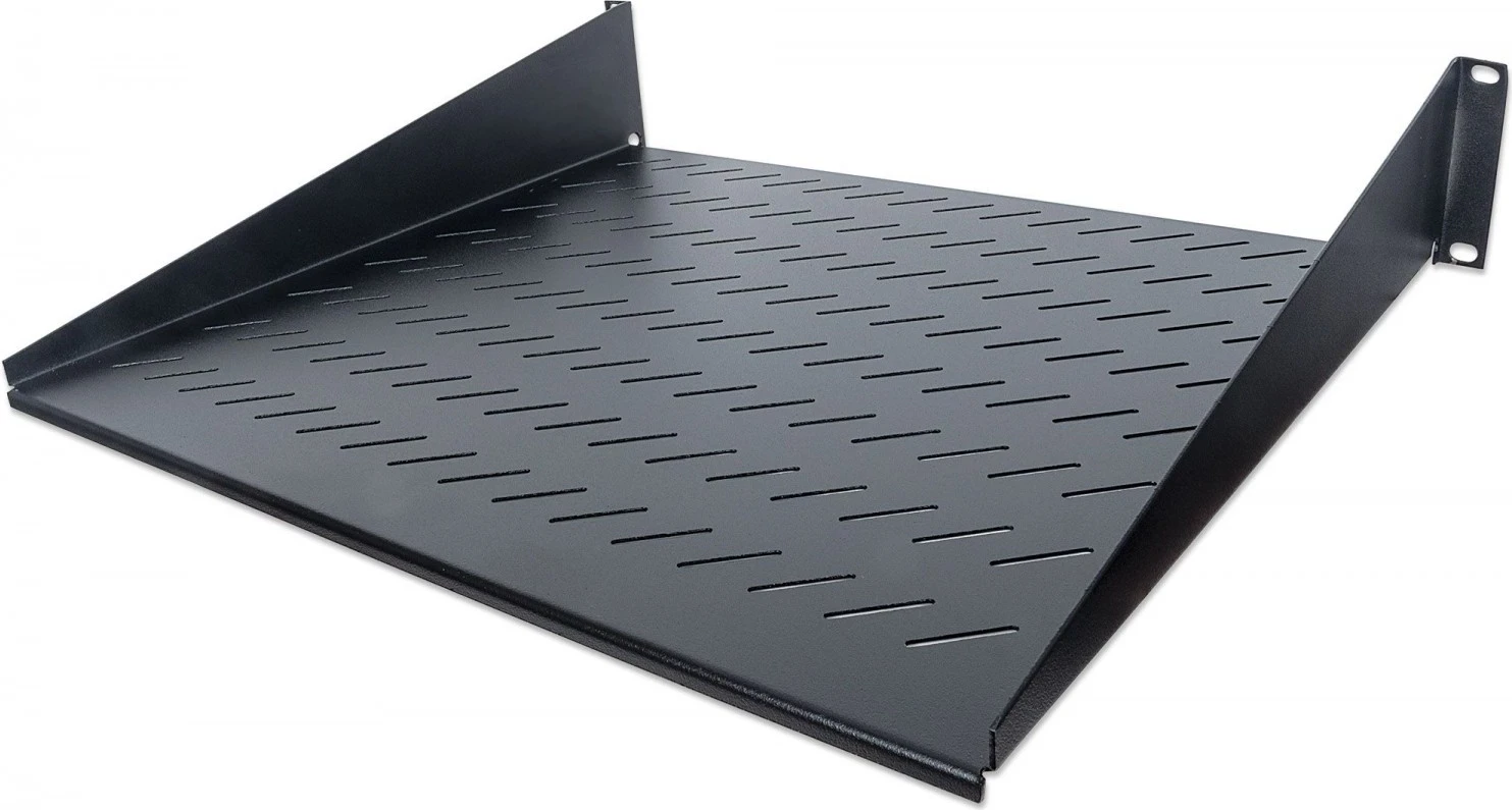 Perforirana polica 2U, 400 mm, za 19" Rack, Intellinet 712514, črna
