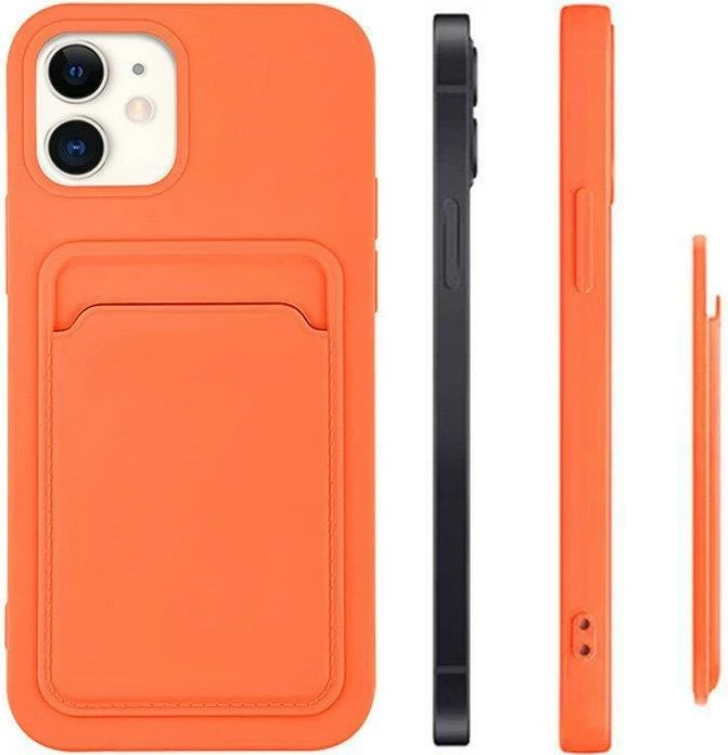 Silikonski ovitek za pametni telefon z žepom za kartice Hurtel Card Case za Xiaomi Redmi Note 11 Pro+, črn