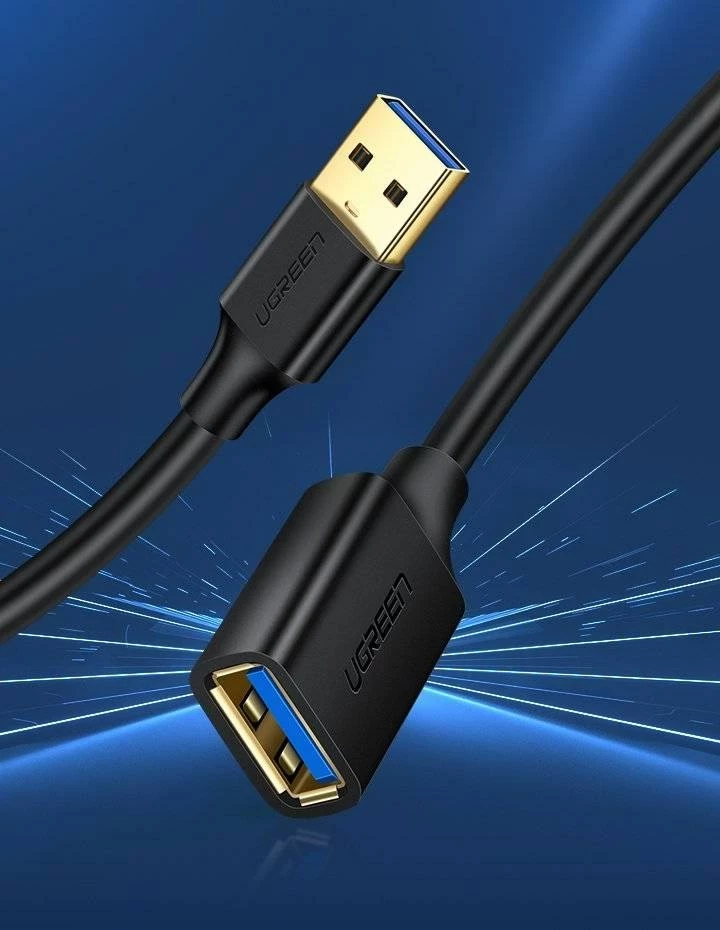 Podaljševalni USB 3.0 kabel 1 m, črn — UGREEN 10368B