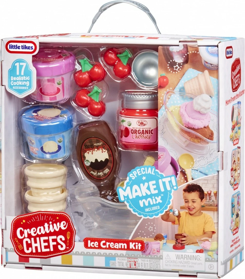 Igralni set za sladoled Little Tikes Creative Chefs, 17 dodatkov, večbarven