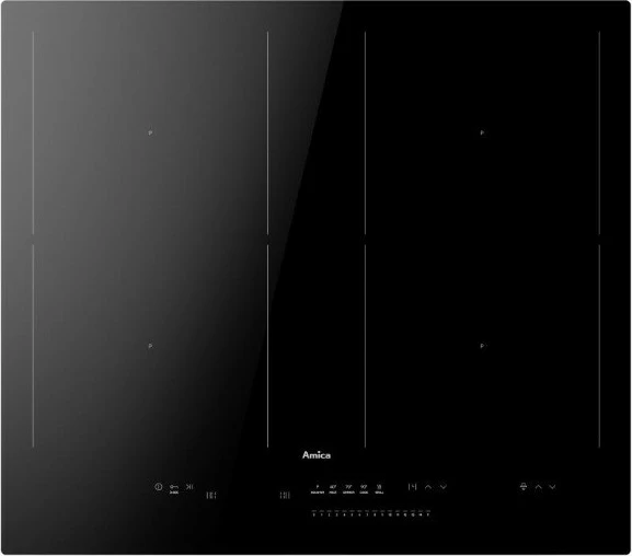 Indukcijska kuhalna plošča, Amica PIH6542PHTSUN HC 3.0, 4 polja, črna