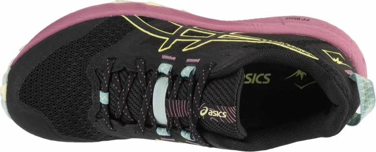 Tekstilno-sintetične črne tekaške atletske copate Asics, ženske