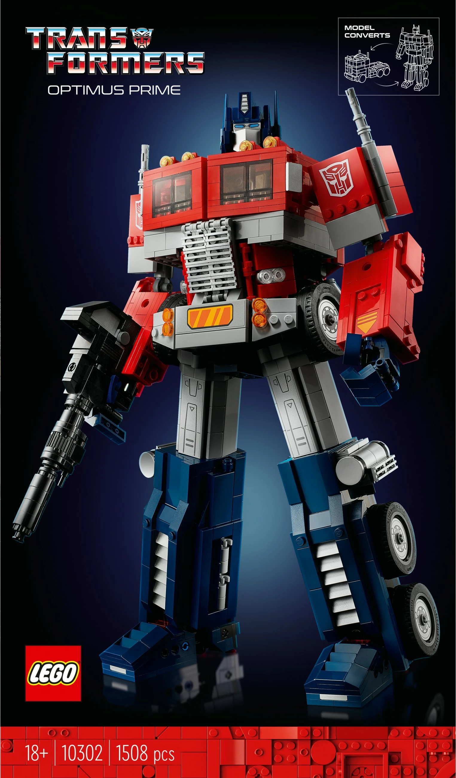 Set gradnje Optimus Prime, 1508 kosov, večbarven – LEGO ICONS