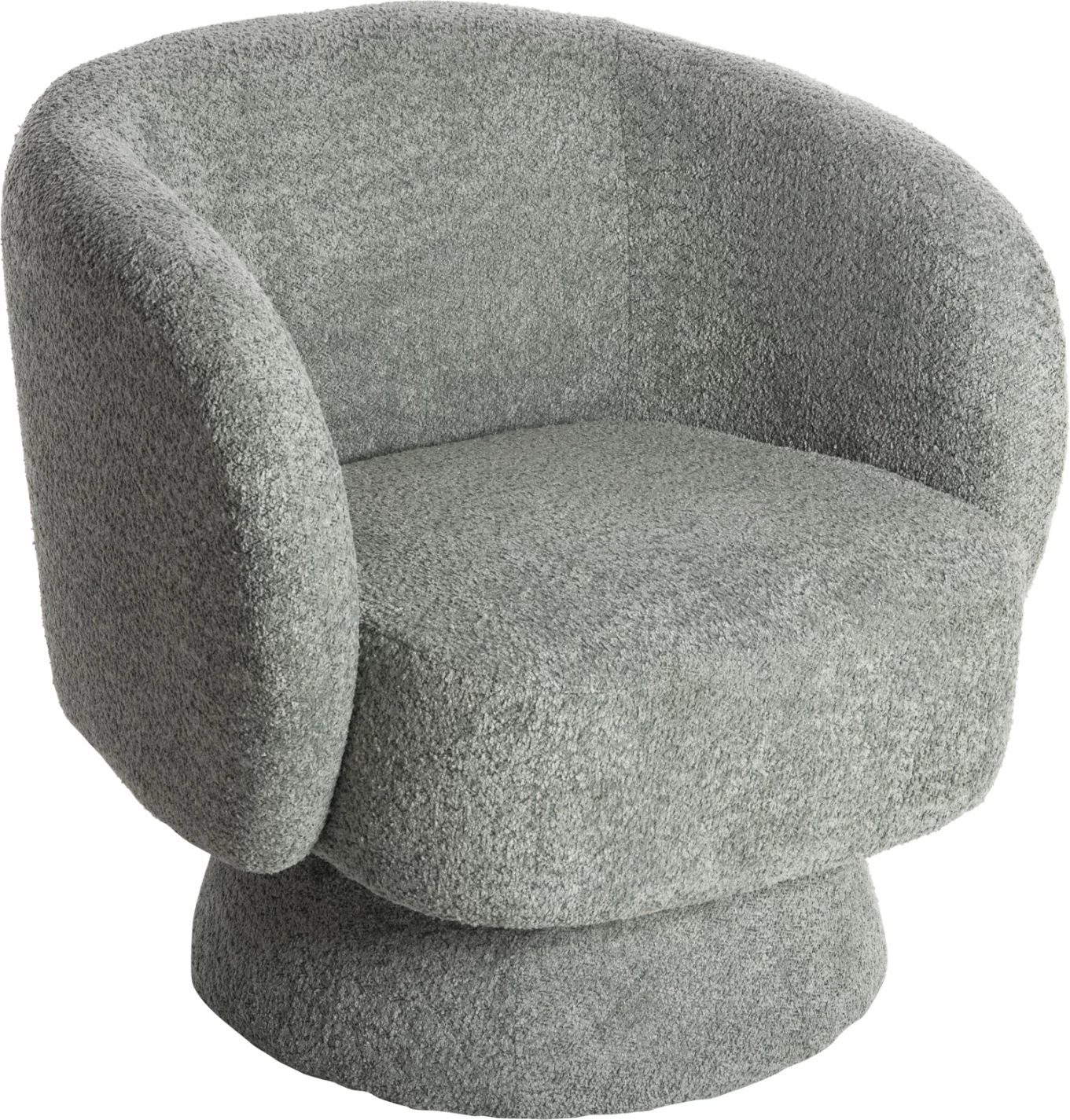 Vrtljivi naslanjač KARLEN FH9592.05 pistacija zelena boucle tkanina 79x79x76 cm