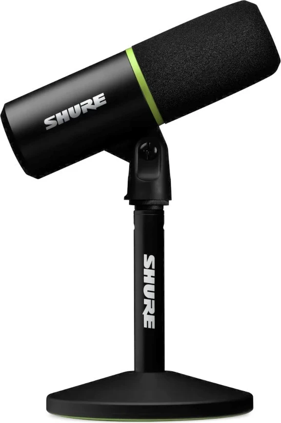 Dinamični mikrofon, Shure MV6, USB-C, za igralce in streamerje, zelen