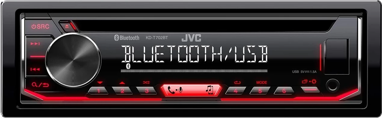 Avtoradio JVC KD-T702BT, črn