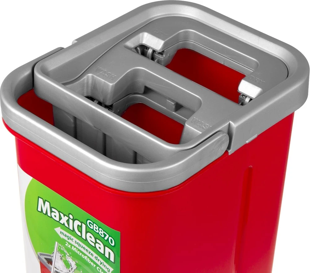 Ročni mop z vedrom in teleskopsko palico + 2 x mikrovlaknena blazinica, 5,7 l, XXL vrteča glava