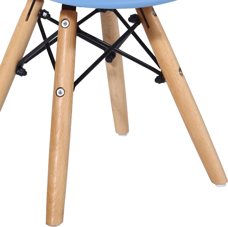 Otroški stol Julita, PP modra, naravna bukev, 35x31x57,5 cm (set 4 kosov)