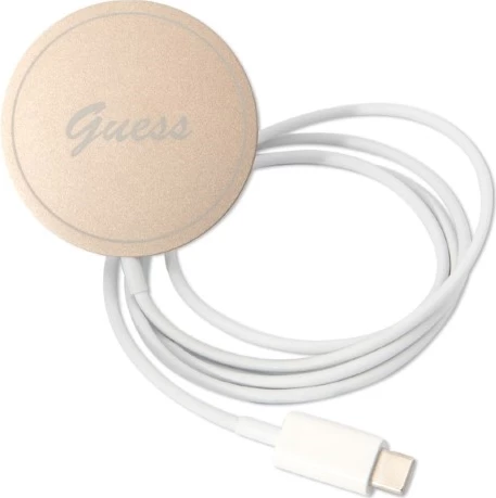Ovitek za telefon in brezžični polnilec, Guess GUBPP14XH4EACSB, za iPhone 14 Pro Max 6,7", modra