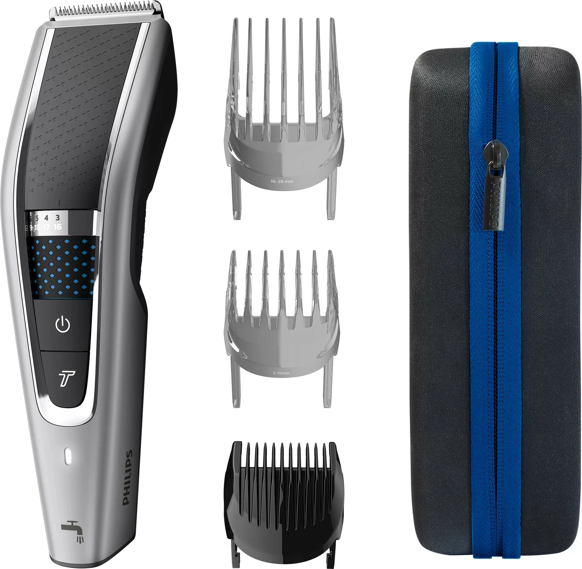 Brivnik Philips 5000 HC5650/15, 0,5 mm, 2,8 cm, inox, črn, srebrn