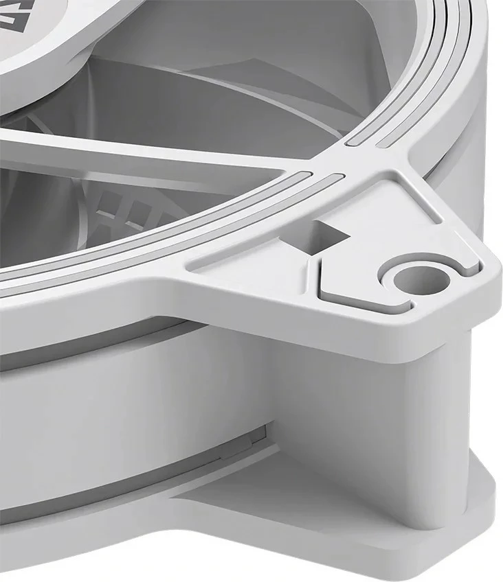 Ventilator računalniškega ohišja MODECOM FAN-APEX-120S-ARGB-200, 120 mm, ARGB, bel