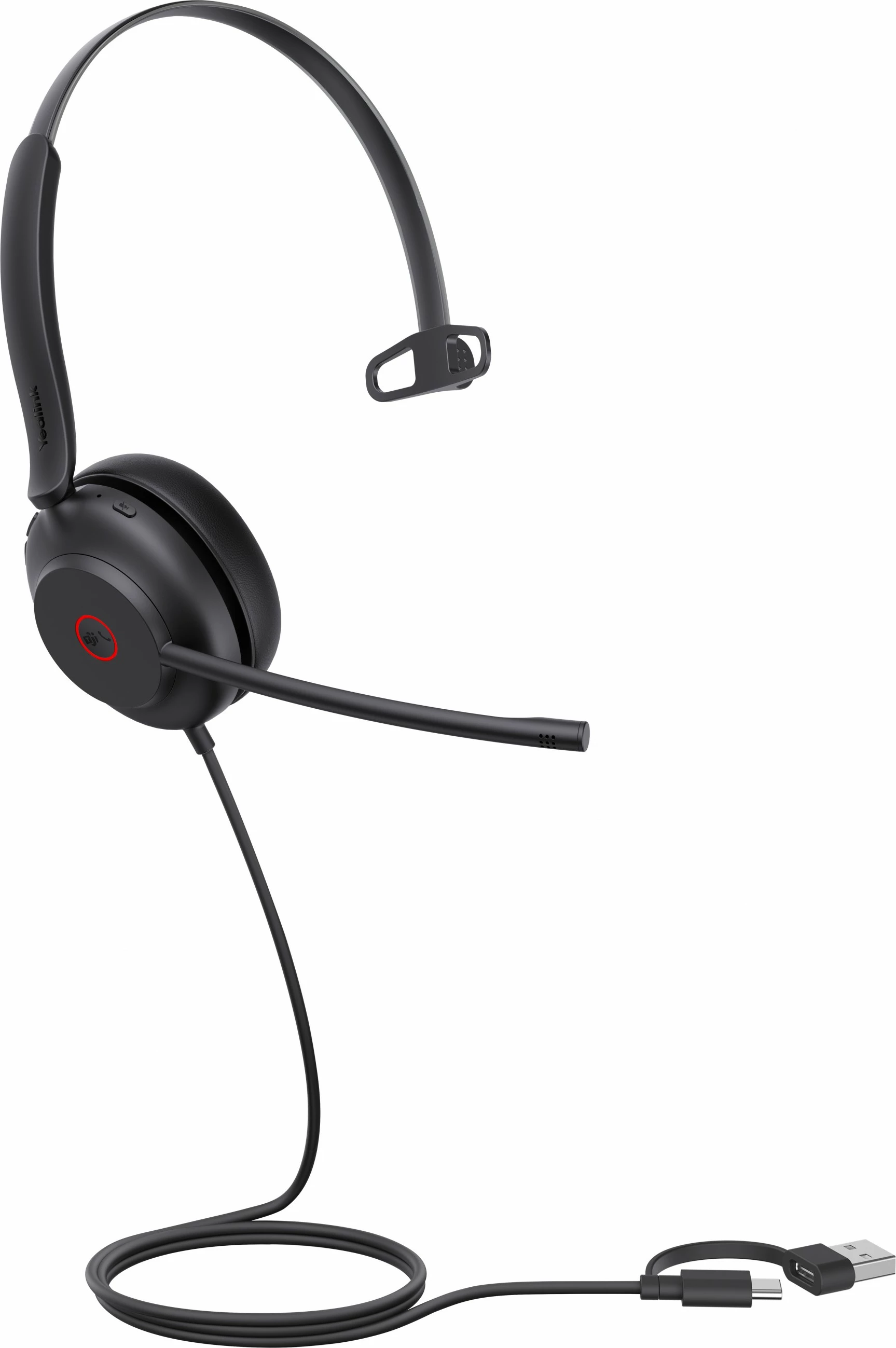 Monauralne slušalke Yealink UH35, USB-C/A, črne