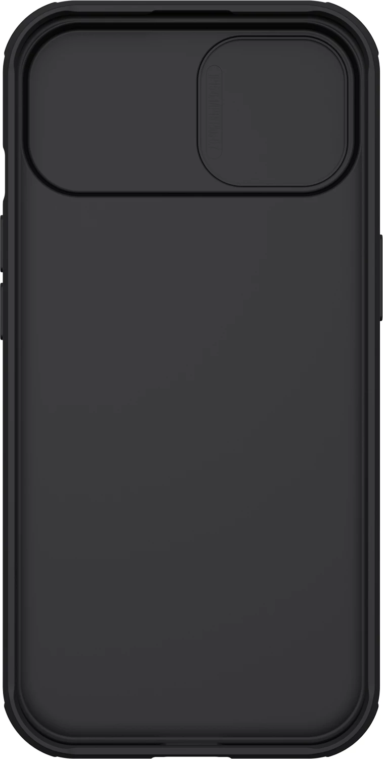 Ovitek za telefon z drsnim pokrovom kamere, združljiv z MagSafe za iPhone 15 Plus - Nillkin CamShield Pro Magnetic, črn