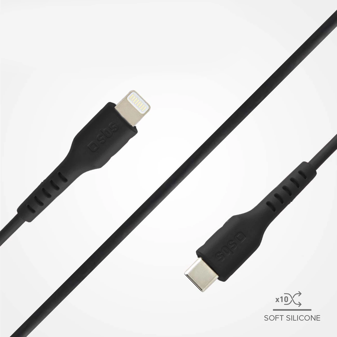 Kabel USB-C na Lightning, 1 m, črn, SBS TECABLELIGTC1K