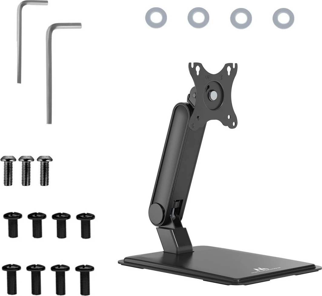Monitorni nosilec Maclean MC-989, namizni, VESA 75x75/100x100, 17–32 palcev, črn