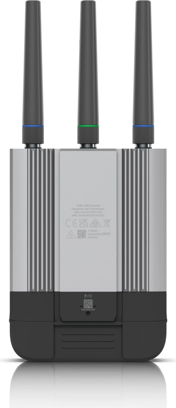 Industrijski mobilni usmerjevalnik z LTE Cat 4, WiFi, GPS, PoE Ubiquiti UniFi UMR-Industrial, črno-siv