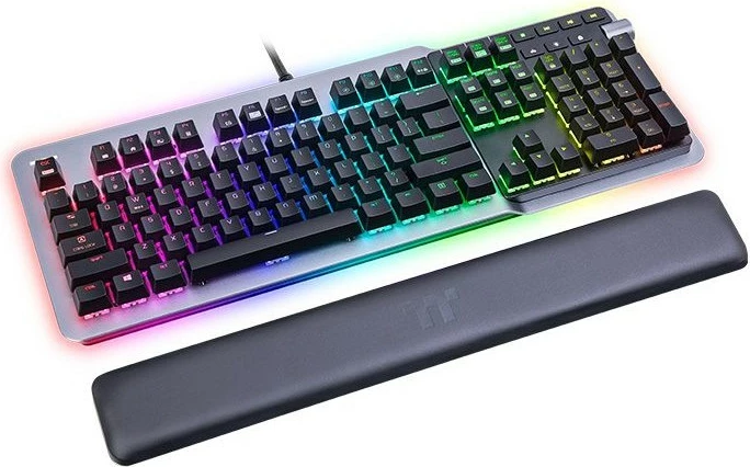 Mehanska tipkovnica Thermaltake Agent K5, Blue Switch, RGB, polna velikost, titan