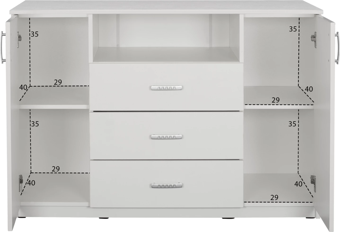 Bife z 2 omaricama in 3 predali ADLER bel FH2430.03 120x45x85 cm