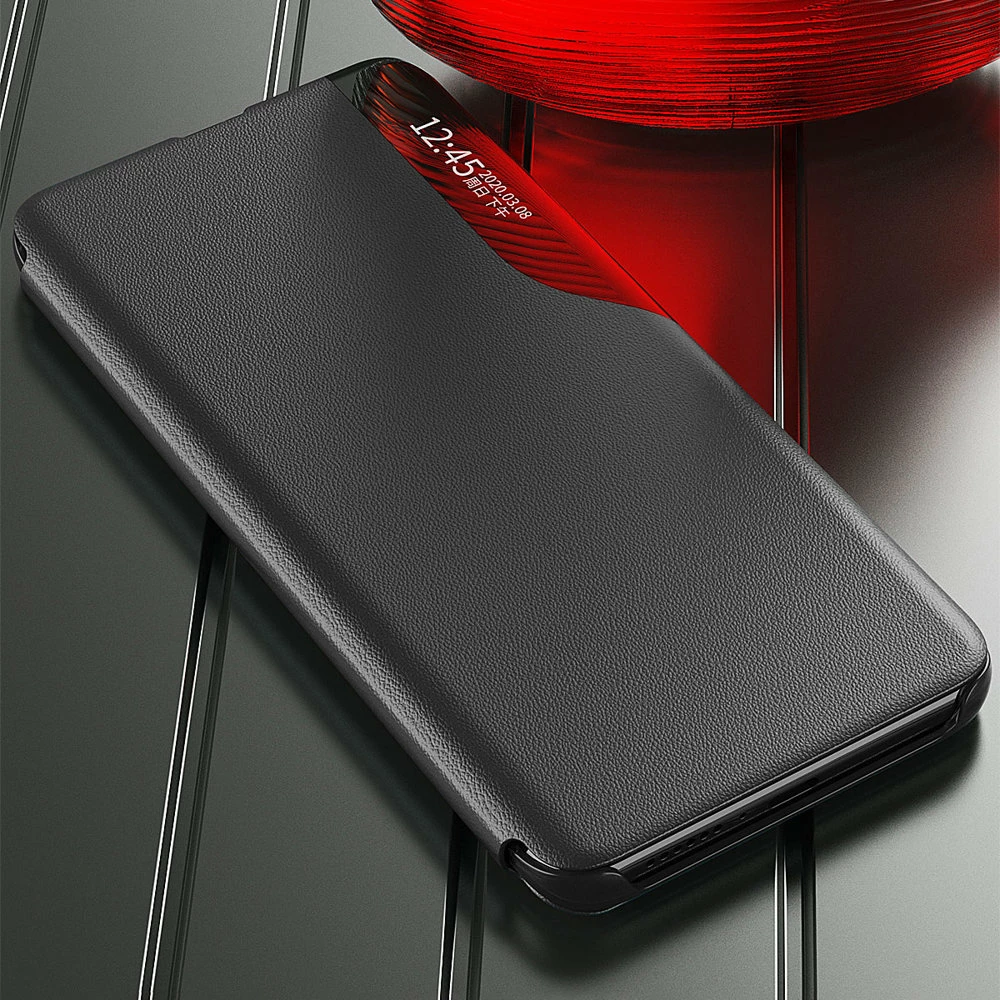 Ovitek Eco Leather View Hurtel za Xiaomi Redmi Note 11 Pro+ 5G / 11 Pro 5G / Mi 11i HyperCharge / Poco X4 NFC 5G, črn