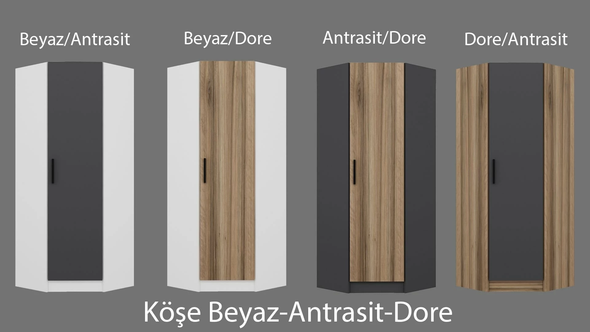 Dvoslovni garderobni kotni omarica v barvi hrasta Skye Decor, 190cm