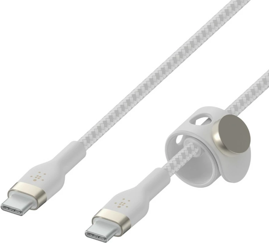Kabel za hitro polnjenje Belkin BOOST↑CHARGE PRO Flex, 2 m, USB-C, USB 2.0, bel