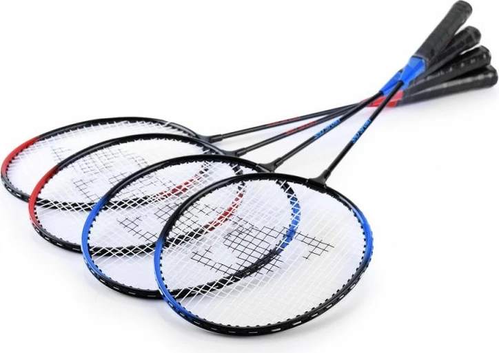 Set za badminton za vse, SMJ, rdeče-modre barve