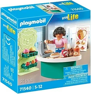 Stojnica s slaščicami Playmobil My Life 71540, 34 kosi