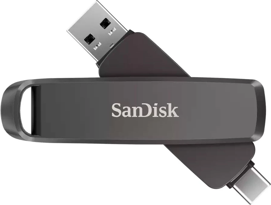 Visokohitrostni USB stick 512GB, dve vtičnici (USB in USB-C), črn Sandisk Extreme Pro