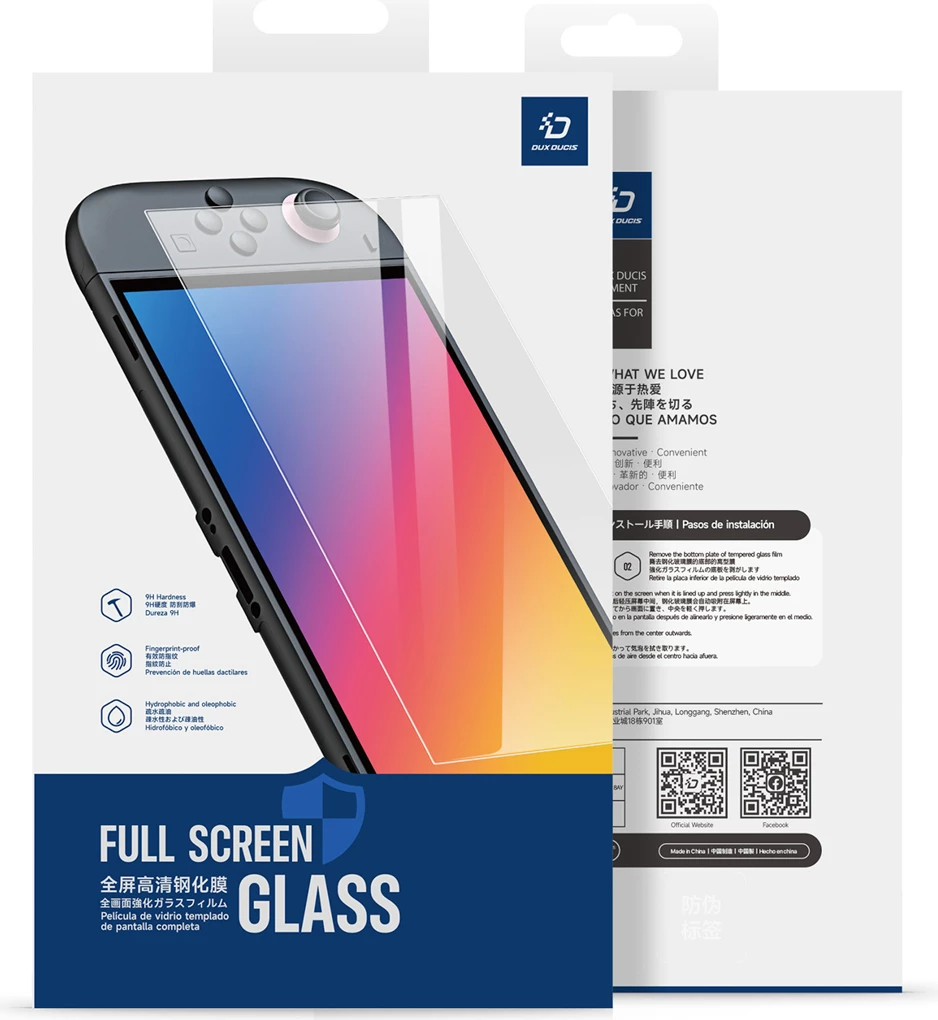 Zaščitno kaljeno steklo HD za Nintendo Switch 2, Dux Ducis, 9H, 92% prosojnost, montažni okvir