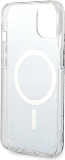 Ovitek za telefon in brezžični polnilec iPhone 14, 6.1" Guess GUBPP14SH4EACSB, 4G Print, MagSafe, moder