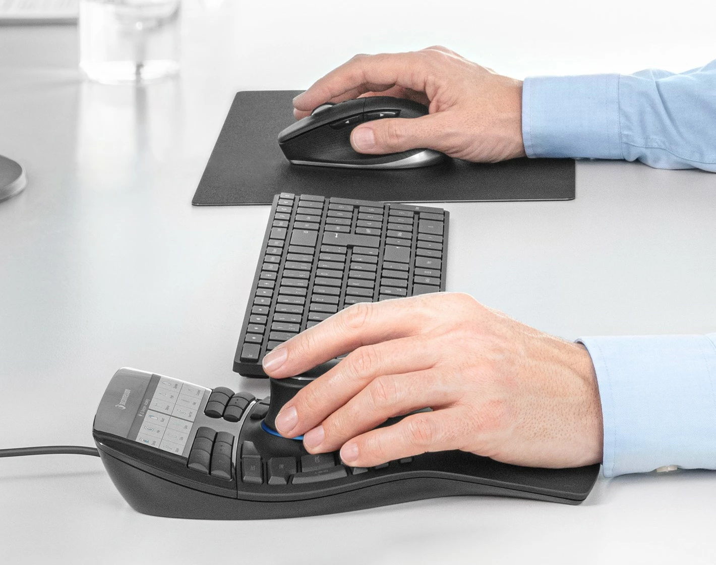 Napredni 3D kontroler SpaceMouse Enterprise Kit 2 3Dconnexion, RF brezžični + USB Type-A, 6DoF, črn