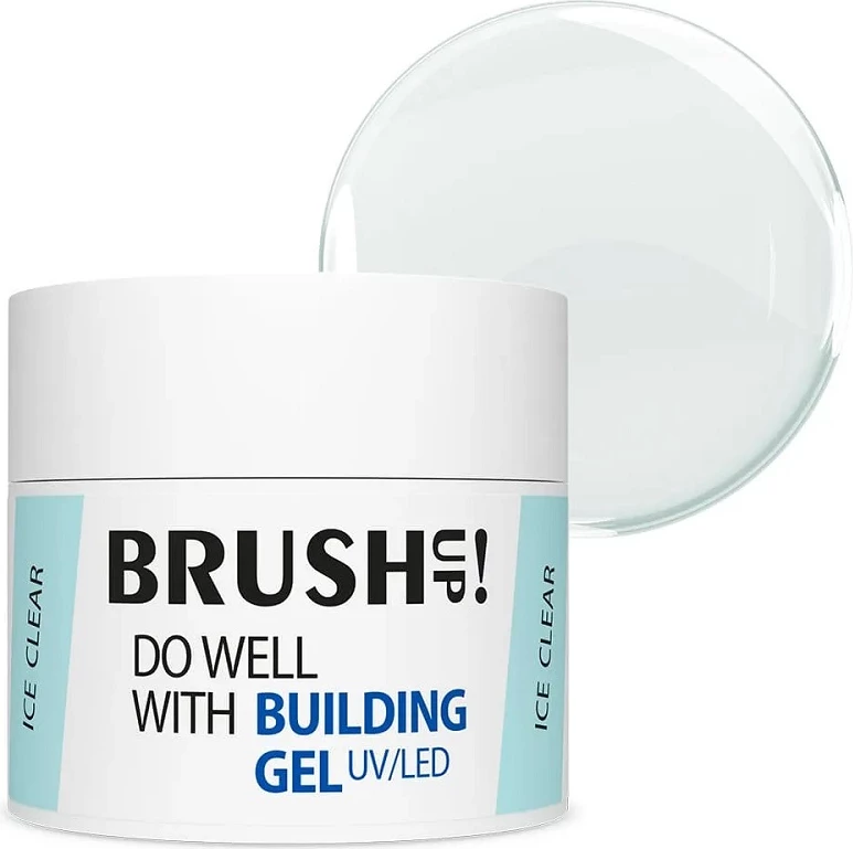 Gradbeni gel za nohte BrushUp! Do Well with Building Gel, Ice Clear, 12 g, za ženske