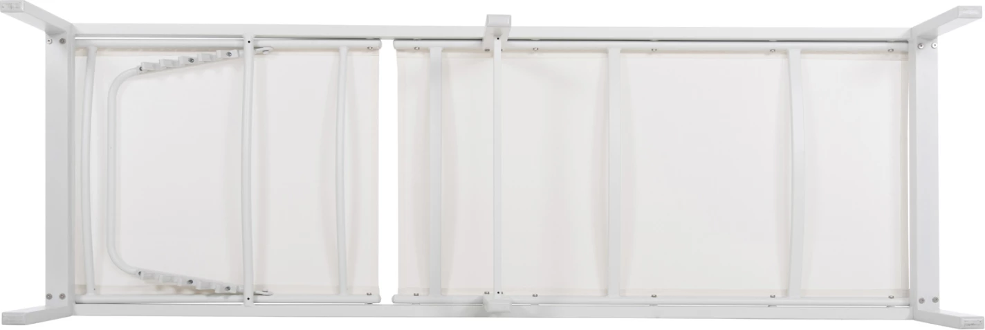 Aluminijasti ležalnik THATCHER FH5983.01 bel okvir in tekstilen 196,5x64,5x92Hcm