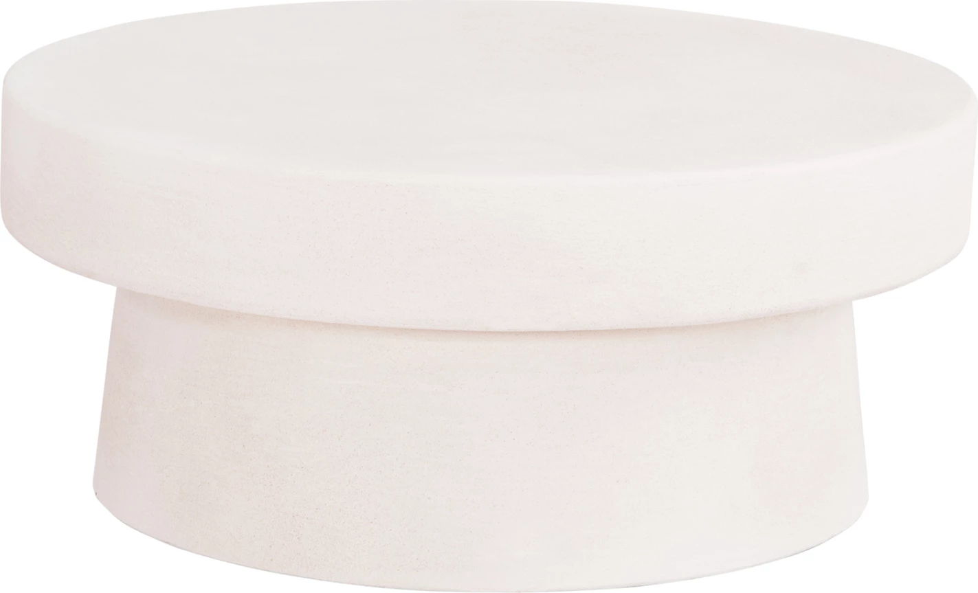 Okrogla klubska miza serije Santorini FH18050 MDF v barvi off-white Φ79x35Hcm