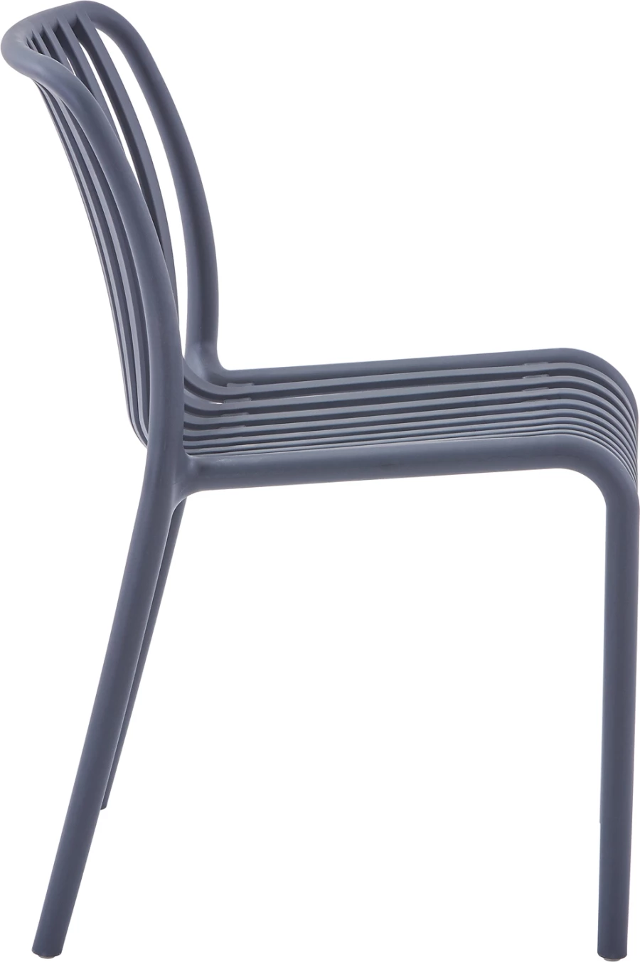 Stol za zunanjo uporabo CONVEE FH6104.03 iz polipropilena v sivi barvi 48x56x79H cm