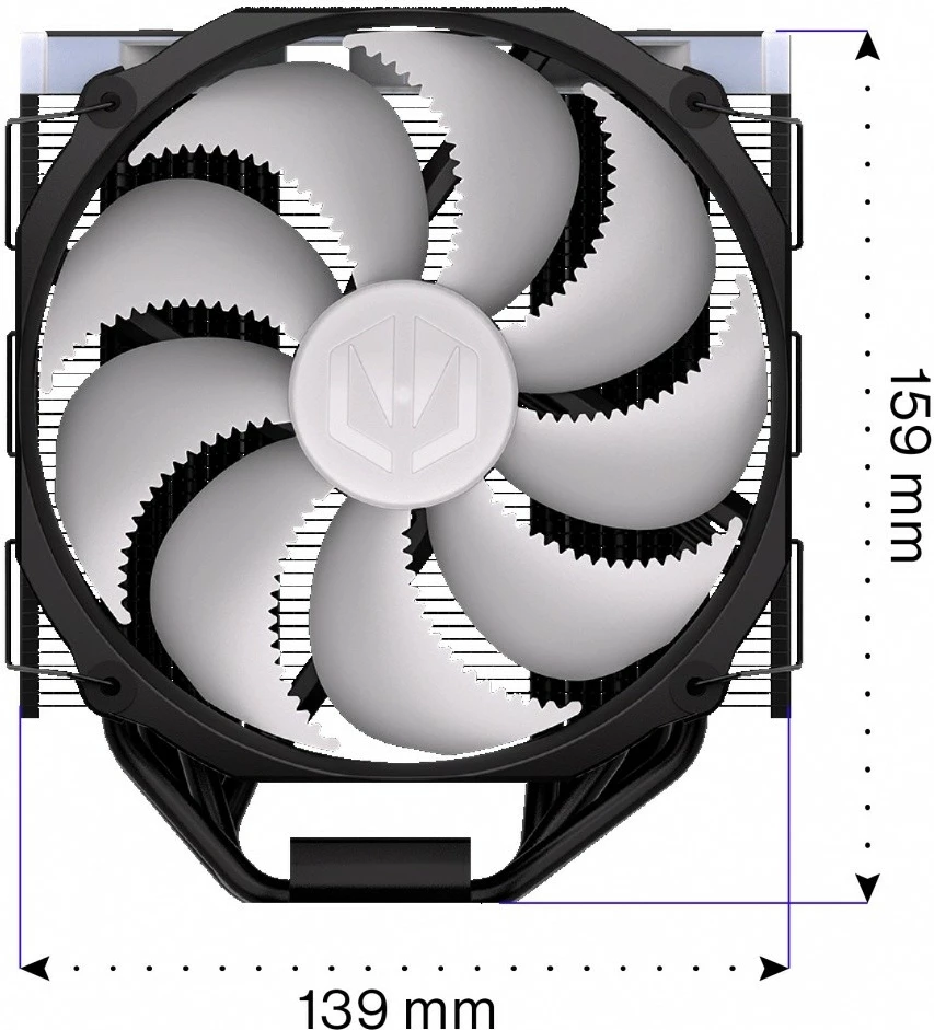 Hladilnik CPU Fortis 5 Black ARGB Endorfy EY3A014, z ARGB osvetlitvijo, črn