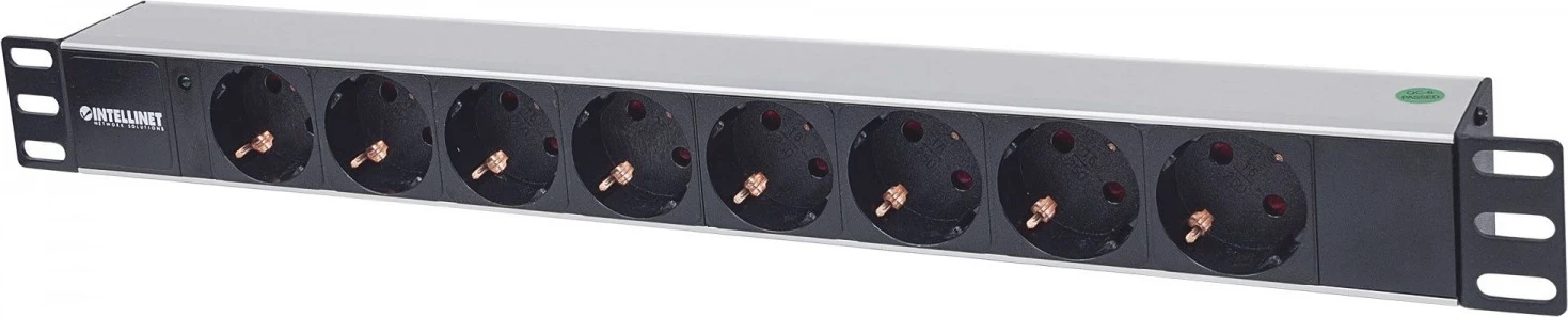 Razdelilec energije 1U Intellinet 714037, črno-srebrn