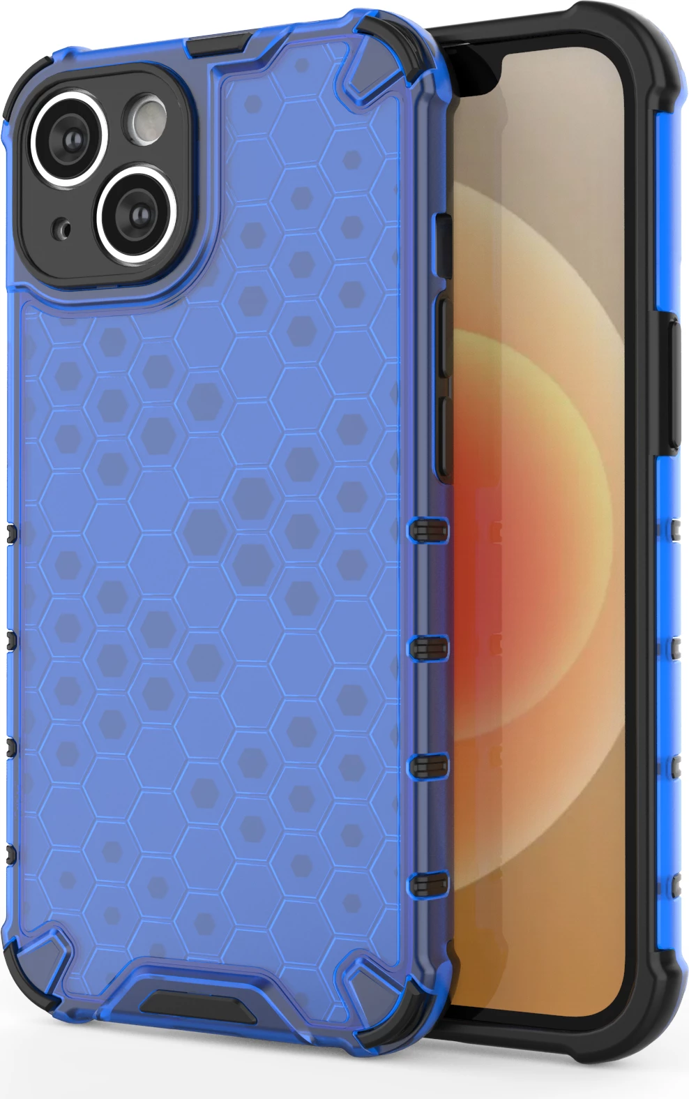 Zaščitni ovitek Honeycomb Hurtel za iPhone 14 Plus, moder