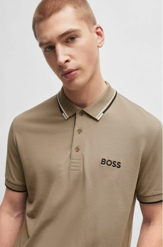Polo majica Boss Paddy Pro, bež, moška
