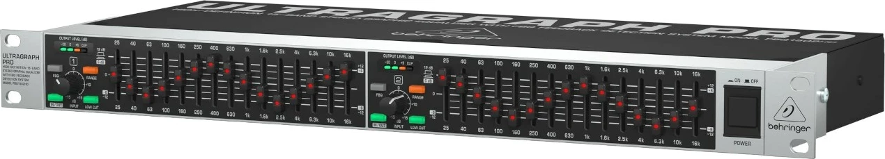 Grafični ekvilajzer 15-pasovni Behringer FBQ1502HD, črn