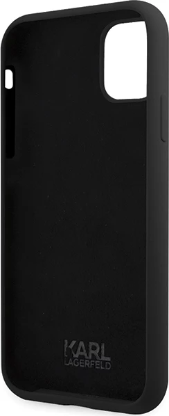 Zaščitni ovitek za iPhone 11/XR 6.1", silikon, črn Karl Lagerfeld KLHCN61SKSVGK