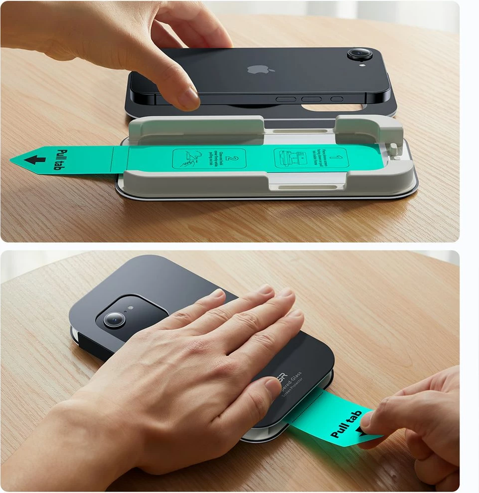 Kaljeno zaščitno steklo za iPhone 13 / 13 Pro / 14 / 16e, 2 kosa, ESR UltraFit