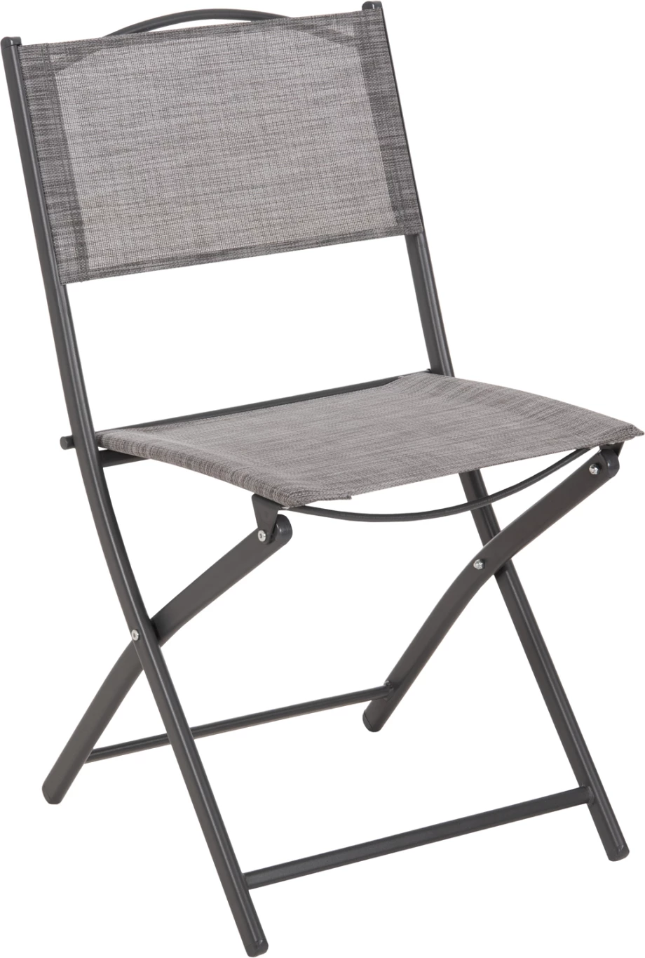 Zložljiv zunanji stol MAG FH5971.01 sivo kovinsko-siva tekstilena 45x51x81Hcm, set 4 kosov